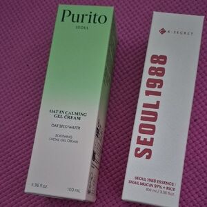 Purito Oat In Calming Gel Cream and Seoul 1988 Essence Set